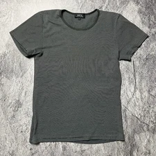 Size M A.P.C Apc Rue Madame Paris Striped Archival Designer Style Tee Shirt