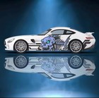 Set of 2 Skeleton Fish Bone Sticker Decal Car Window Boat Fishing - Both Sides