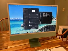 Apple M3 iMac 2023 24GB 2TB Green 10-core GPU w Mouse Trackpad Numpad Keyboard