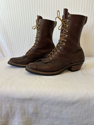 Herren-Weiß-Hathorn-Pantolette Packer Stiefel(US-11,5D)(EU-45) Braun/Leder-Spokane WA. - Bild 2 von 8