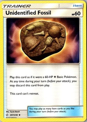 Unidentified Fossil Pokemon Cosmic Eclipse 207/236 LP