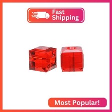 50pcs Adabele Austrian 6mm Faceted Cube Crystal Loose Beads Light Siam Red Compa