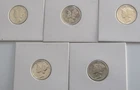 Lof of 5 Mercury Dimes, 1935 - 1939