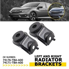 2X Left+Right Upper Radiator Mount Bracket for Honda Civic 16-21 74171-TBA-A00 C