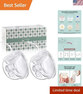 24mm Hands-Free Breast Pump Cups - Compatible with Major Brands, Easy to Clean