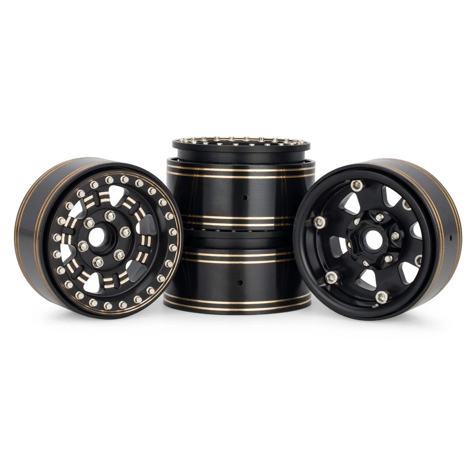 Aro de roda Beadlock pesado de latão 1,9 para rastreador de controle remoto axial SCX10 III TRX4 TRX6 1/10 - Imagem 3 de 4