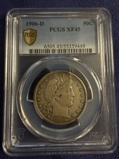 1906 D Barber Half Dollar PCGS XF 45 incredible Coin🇺🇸🇺🇸🇺🇸🌈🌈🔥