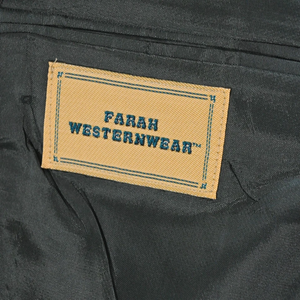 Винтажный Western Yoke 2 брюки 46L 38 x 32 серый в полоску Мужская куртка брюки костюм - Изображение 4 из 4