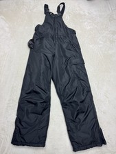 Arctic Quest Snow Pants Medium Black Cargo Ski Insulated Youth Adjustable