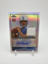 2009 Topps Chrome Matthew Stafford Rookie Patch Auto /25 Refractor RC Lions