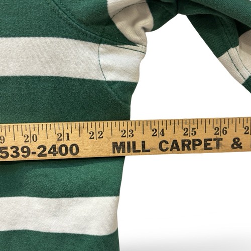 Camisa Polo Ralph Lauren Vintage Rugby Polar Para Hombre XL Verde Blanco Rayas Kanye - Imagen 6 de 9