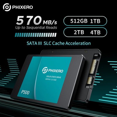 P500 128GB SATA SSD 3D NAND Internal SSD 2.5 Inch SATA III UP To 550MB/s