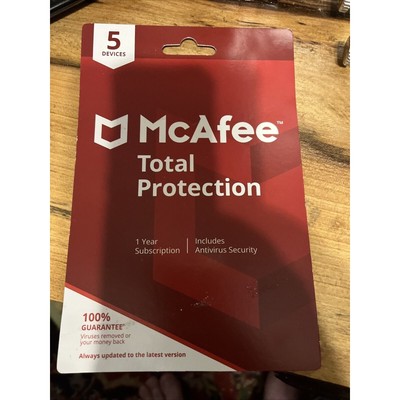 McAfee Total Protection 2022 Antivirus, 5 Device, 1 Year Subscription, KEY CARD