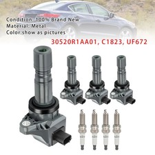4x Ignition Coil+4x Spark Plug UF672  Für Acura ILX 2.0L  Honda Civic HR-V 1.8L.