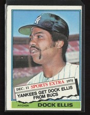 1976 Topps Traded #528T Dock Ellis New York Yankees Excellent