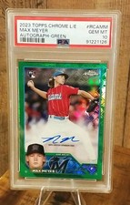 2023 Topps Chrome Logofractor Max Meyer Autograph Green Rookie /99 #RCAMM PSA 10
