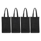  4 Pcs Non-woven Wine Bag Beer Carrier Pouch Bottle Carrying Bags