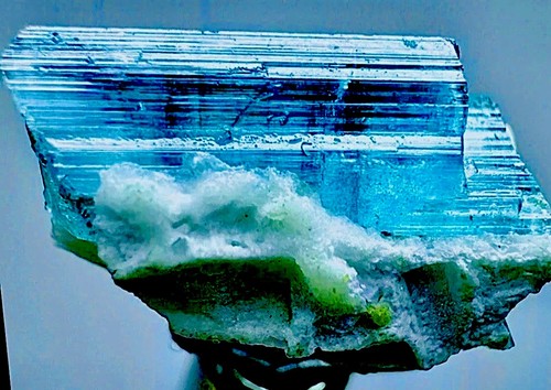 RARE RAW BLUE TOURMALINE CRYSTAL NATURAL ROUGH GEMSTONE SPECIMEN!!!