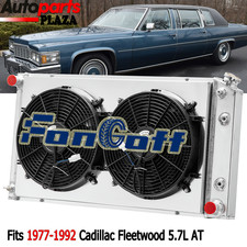 3 Row Radiator+shroud Fan Fits 1977-1992 Cadillac Fleetwood 5.7l At