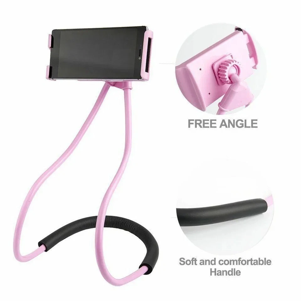 Flexible Mobile Phone Holder Hanging Neck Lazy Necklace Bracket Bed 360 Degree - Image 2 of 4