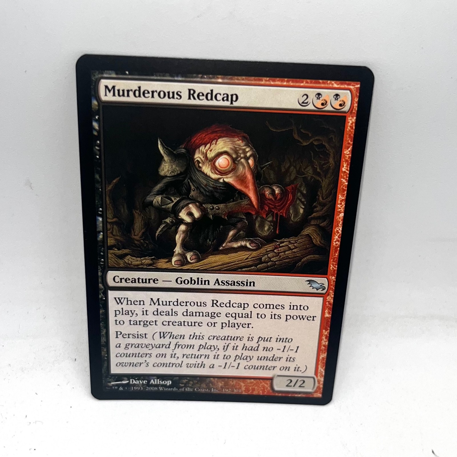 Murderous Redcap 192 Uncommon Shadowmoor Magic: The Gathering Lightly Played