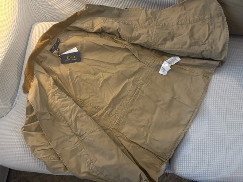 Polo Ralph Lauren Men's Khaki Shearling-Patch Wading Jacket Size M NEW NWT $498 - Picture 10 of 11