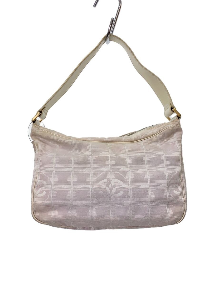 CHANEL Neutral Nylon Shoulder Bag Travel Line PNK-image