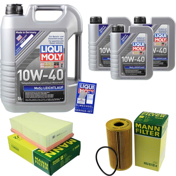 Mann Inspektionspaket 8L Liqui Moly 10W-40 FüR Nissan Qashqai +2 I 2.0 Dci-image