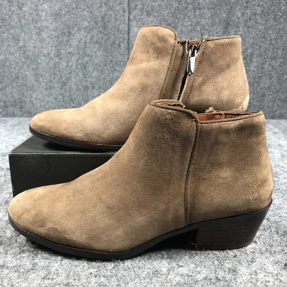 Botines Sam Edelman Petty de gamuza para mujer talla 6 W marrón con cremallera Foto 3 de 4