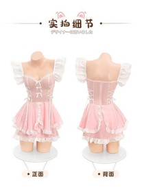 Sexy Lingerie Maid Uniform Babydoll Dress Party Bar Club Servant Cosplay Costume