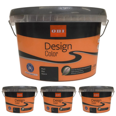 OBI Design Color Wandfarbe matt Terracotta 4 x 2,5 l Innenfarbe für ca. 100m²
