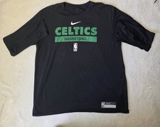 Nike Dri Fit Men's Boston Celtics Long Sleeve T-shirt - Black - Size XXL