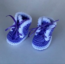 New Hand-Knit Purple Socks with Laces American Girl Doll Socks Accessories