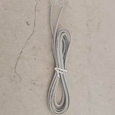 Gray Flat DSL/Phone RJ-11 Male to Male Cable Less than 10ft