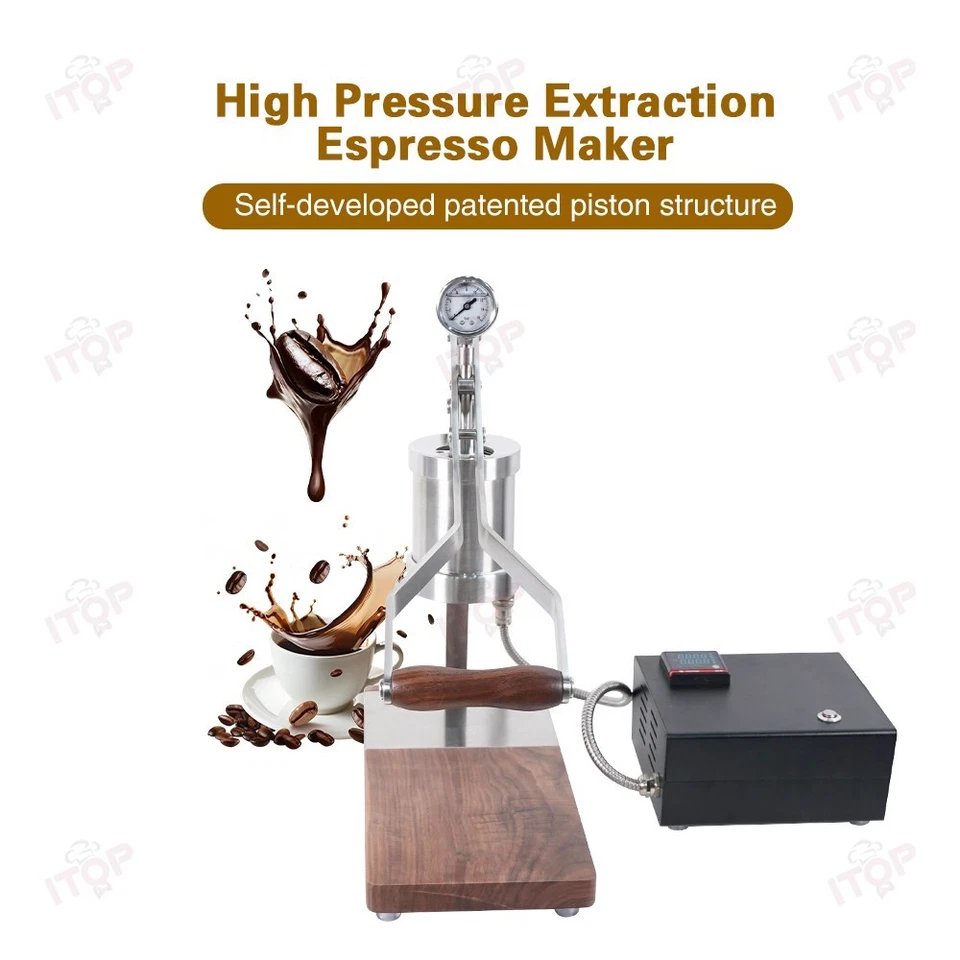 Manual Coffee Machine Espresso Maker 58MM Hand Portafilter Camping Coffee - Image 3 of 4