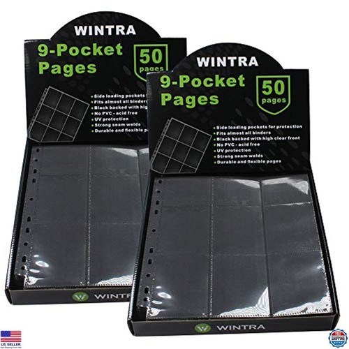 1800 Pocket Trading Card Sleeves - 9-Pocket Side-Loading Protectors for Binders - Picture 2 of 7