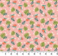 LINED WINDOW VALANCE CURTAIN 42 X 15 TROPICAL PLANTS FERN