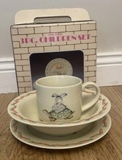 Vintage 3 piece Fine China Children’s Dinner Set Animals in New in Original Box 