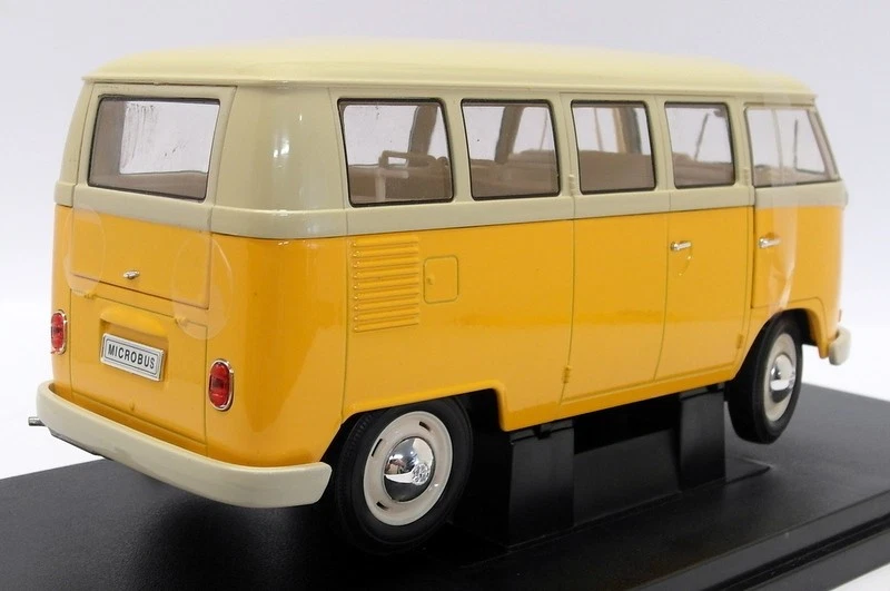 Welly 1/18 scale Diecast 18054W - 1963 Volkswagen T1 Bus Yellow Cream - Image 3 of 4