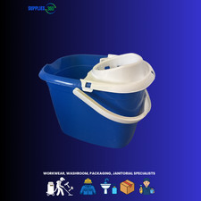 Standard 14L Blue Mop Bucket with Wringer Heavy Duty Cleaning Bucket