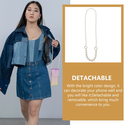 Pearl Chain Accessories Lanyard for Cell Phone Mobile Decorations - 第 4/12 張圖片