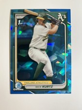 2024 Bowman Chrome Draft Sapphire Edition Nick Kurtz BDC-56 1st Rookie Athletics