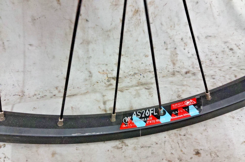 Переднее 26-дюймовое колесо горного велосипеда Weinmann AS26FL OLW100 6-болтовый диск QR 559ISO США грузоотправитель :) - Изображение 3 из 4