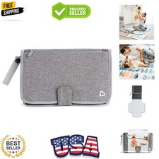 Stylish Portable Changing Kit with Wipes Case Padded Mat - Ideal for Parents