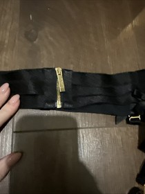 Classic Black Bordelle Three Strap Black Suspender Belt VGC Size LL (uk 12/14)