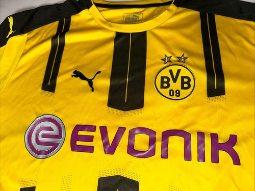 PUMA EVONIK BVD BORUSSIA DORTMUND FOOTBALL SHIRT YELLOW SOCCER JERSEY 2XL - Picture 2 of 7