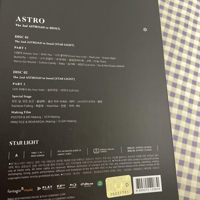 ASTRO - ASTRO ☆ STAR LIGHT Blu-ray ASTRO STARGAZER ASTROSCOPE FC Fan Club Version Blu-Ray The