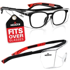 NoCry Safety Glasses That Fit Over Your Prescription Eyewear. Clear