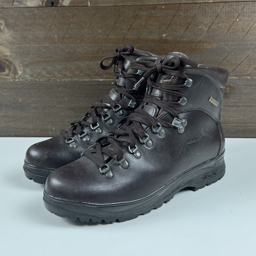 LL Bean 889 Cresta Gore Tex Vibram Brown Leather Hiking Boots Mens Sz 9 W - Picture 2 of 18