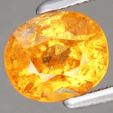 1.32ct 6.6x5.6mm Oval Natural Unheated Orange Spessartite Garnet Namibia, Africa